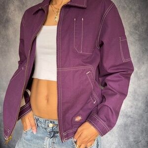 Purple Dickies carpenter jacket sz S